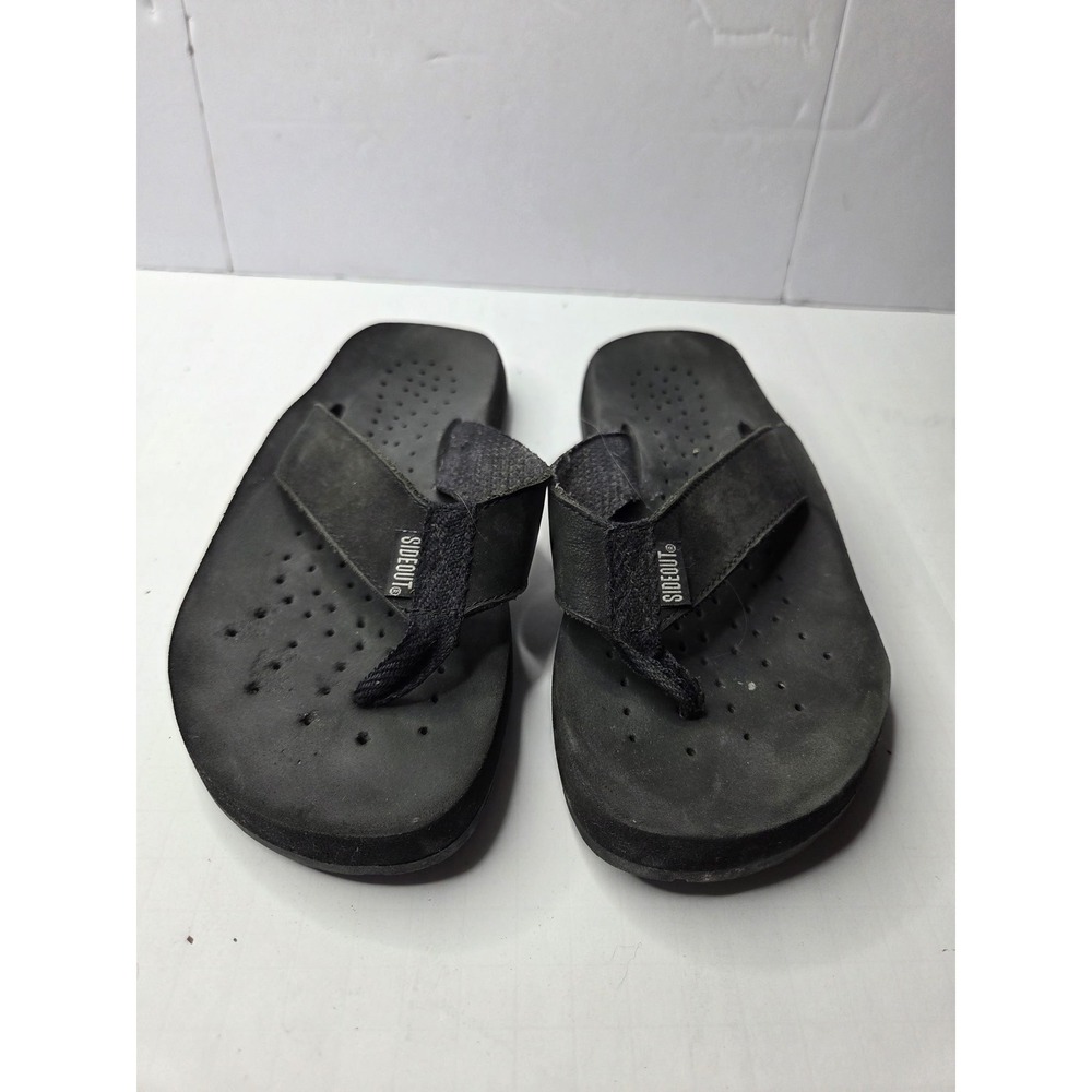 Sideout Mens‎ Black Flip Flop Sandals Thong Style Size 4 Casual Beach Summer